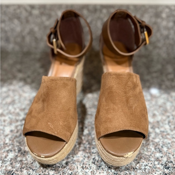 Brown Wedge Sandals - Picture 2 of 10